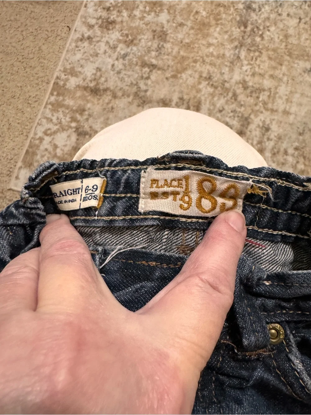 The Children's Place Distressed Baby Denim Jeans - Faux Repair Patches